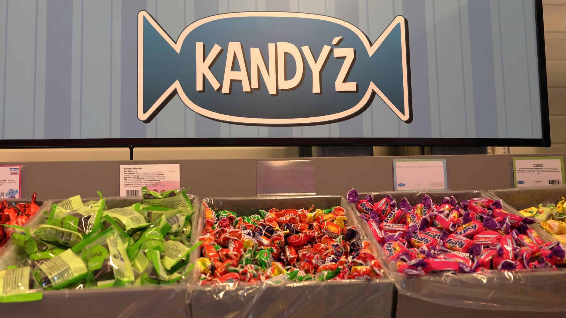 Inside a Swedish candy store called Kandys