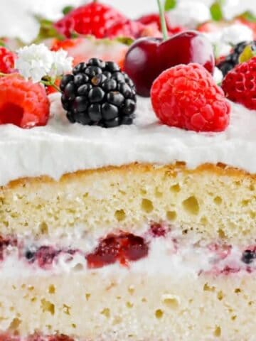 Mixed Berry Ice Cream Vanilla Pound Cake.