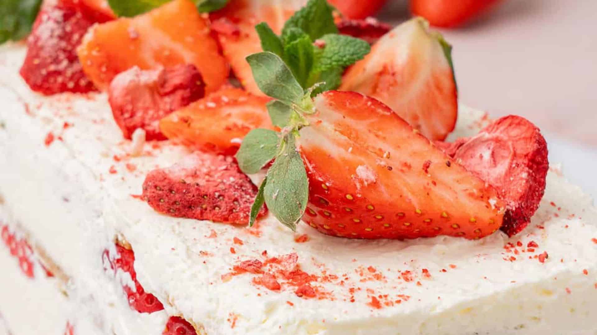 Strawberry Icebox Cake.