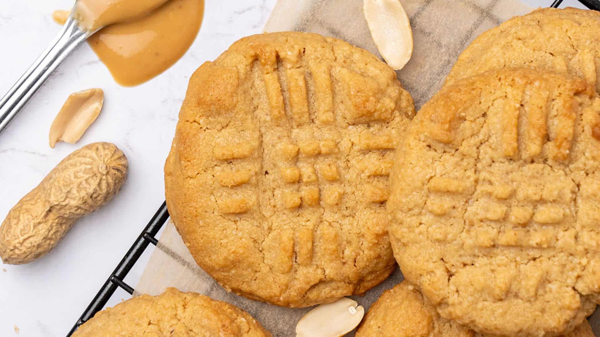 Almond Flour Peanut Butter Cookies.