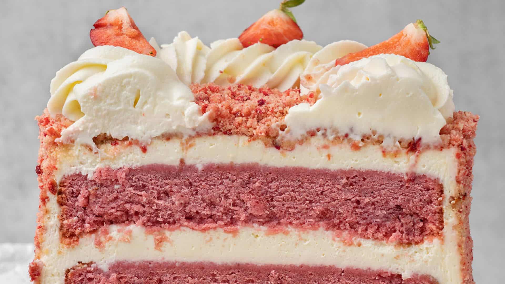 Strawberry Crunch Cake.