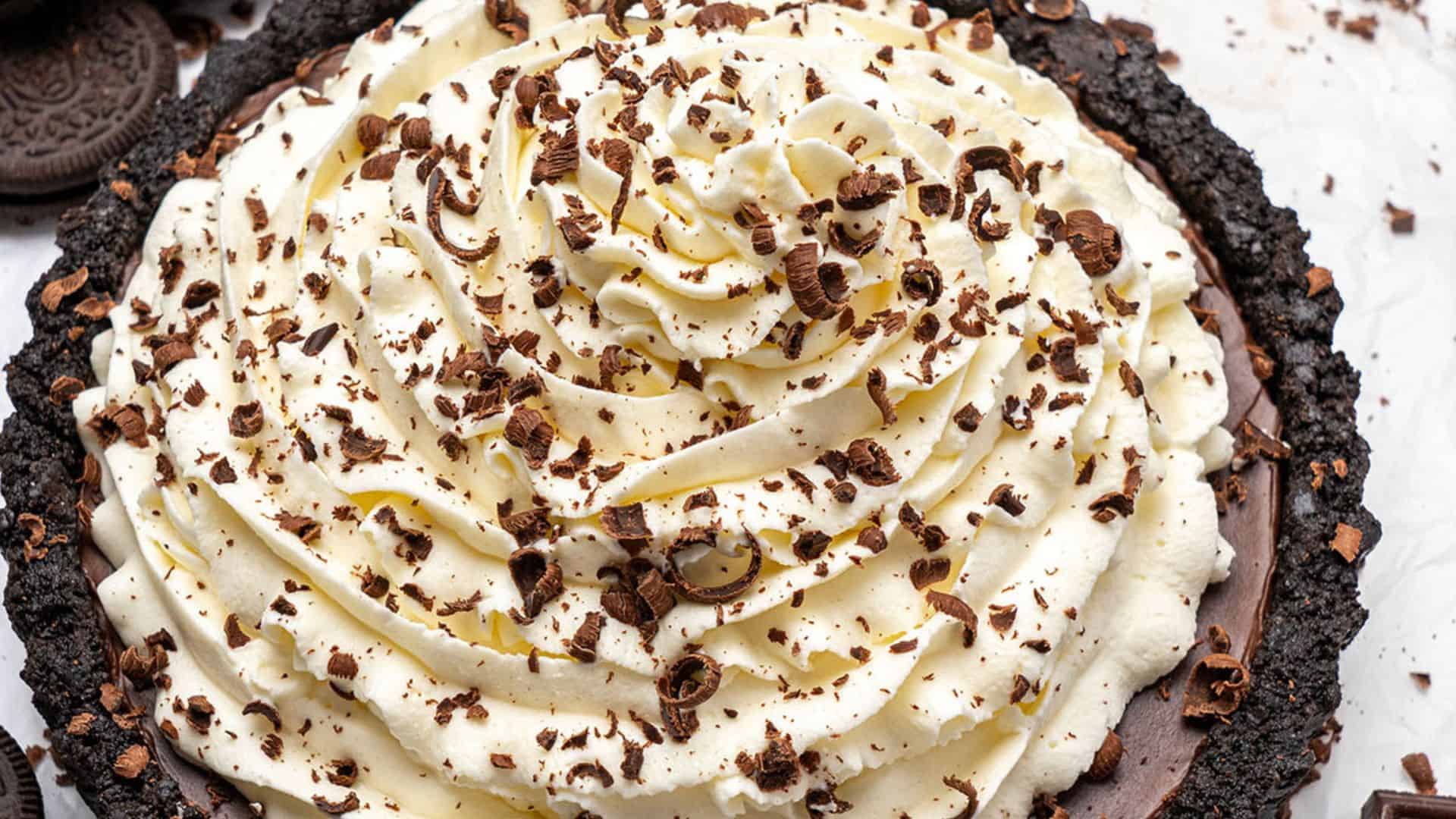 No Bake Chocolate Pie