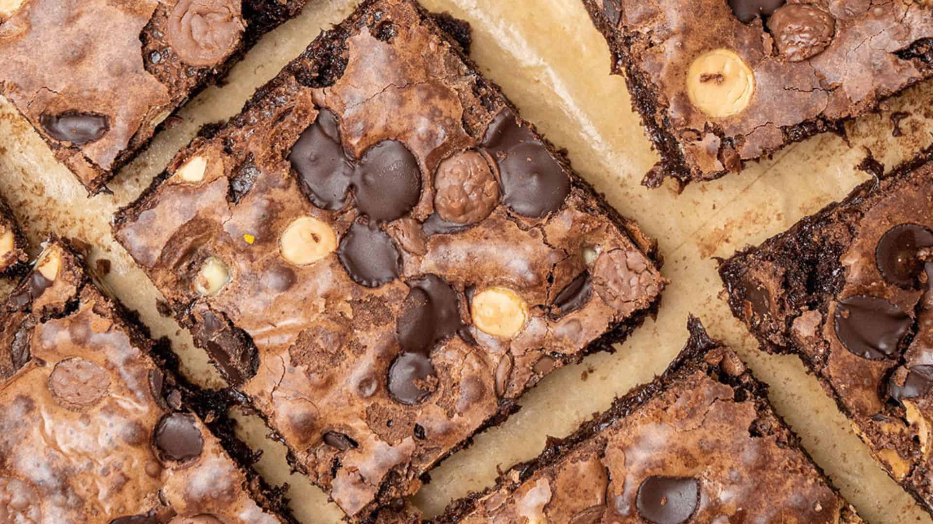 Tripe chocolate brownies