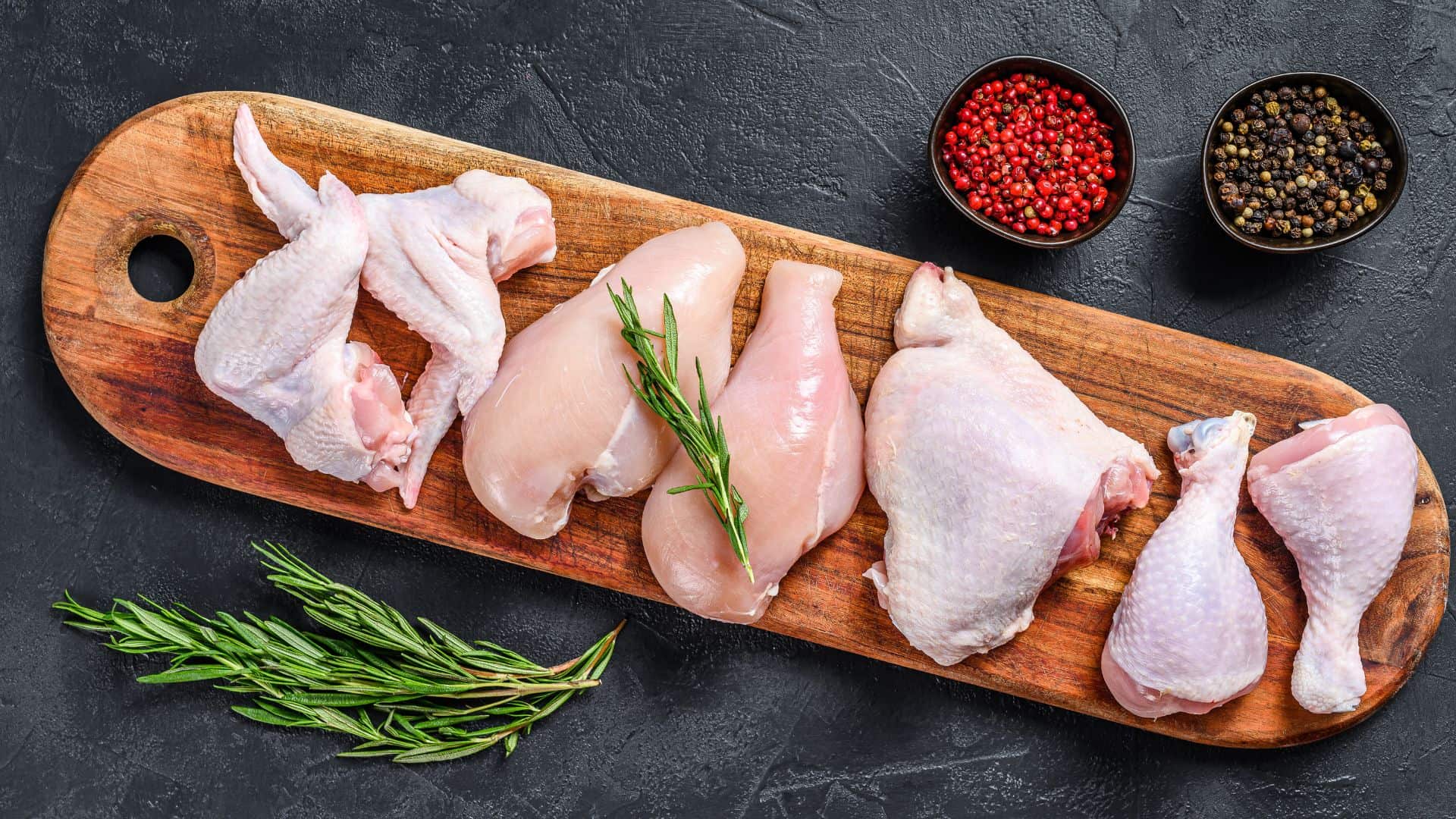 raw chicken cuts