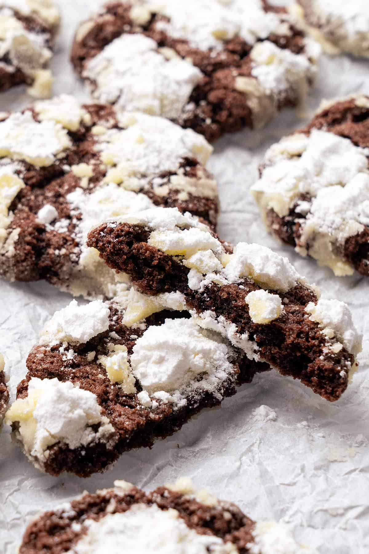 Chocolate crinkle cookies.