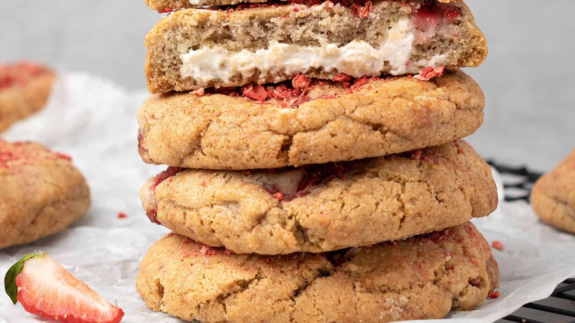 Strawberry Cheesecake Cookies.
