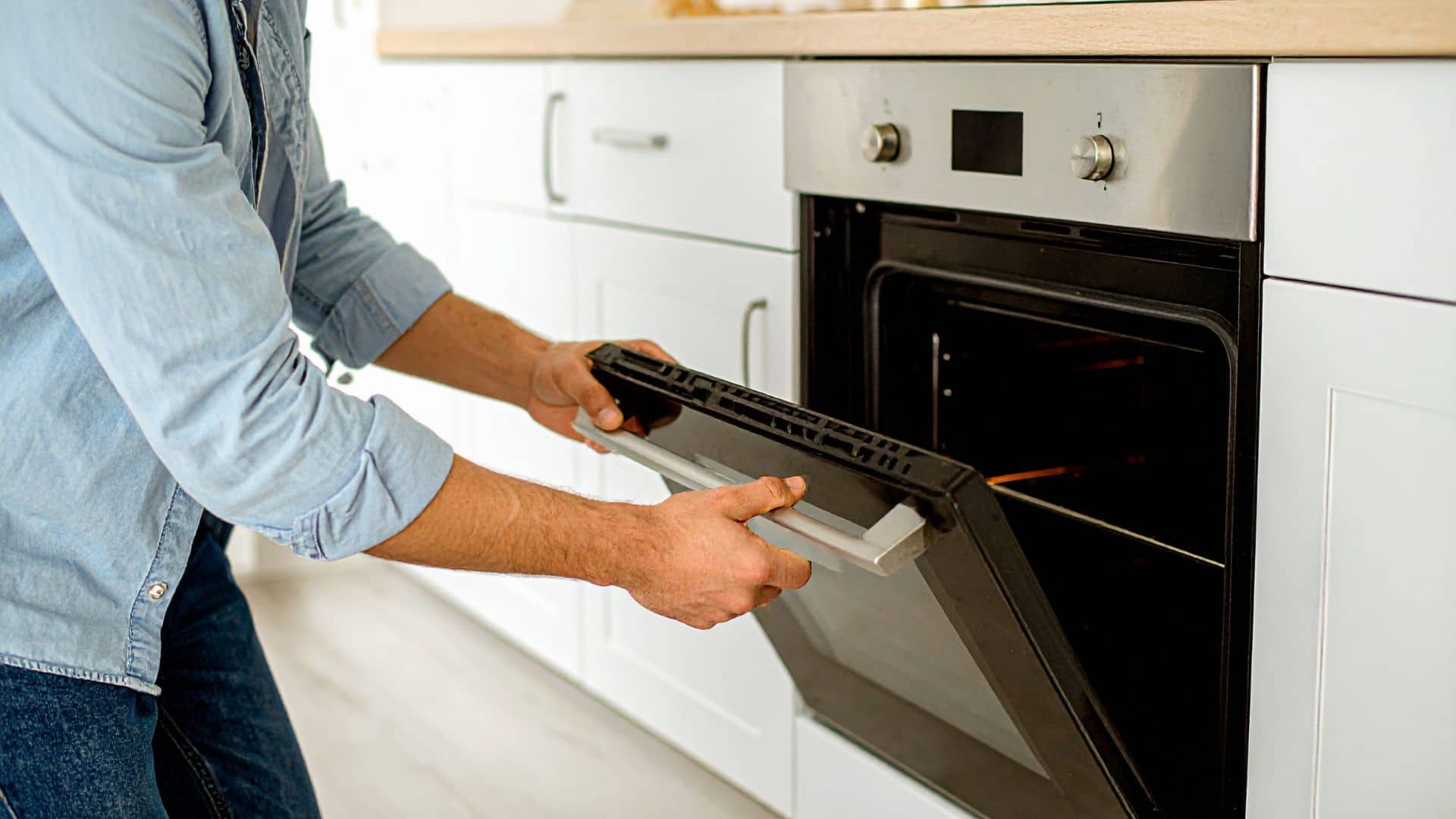 preheating oven