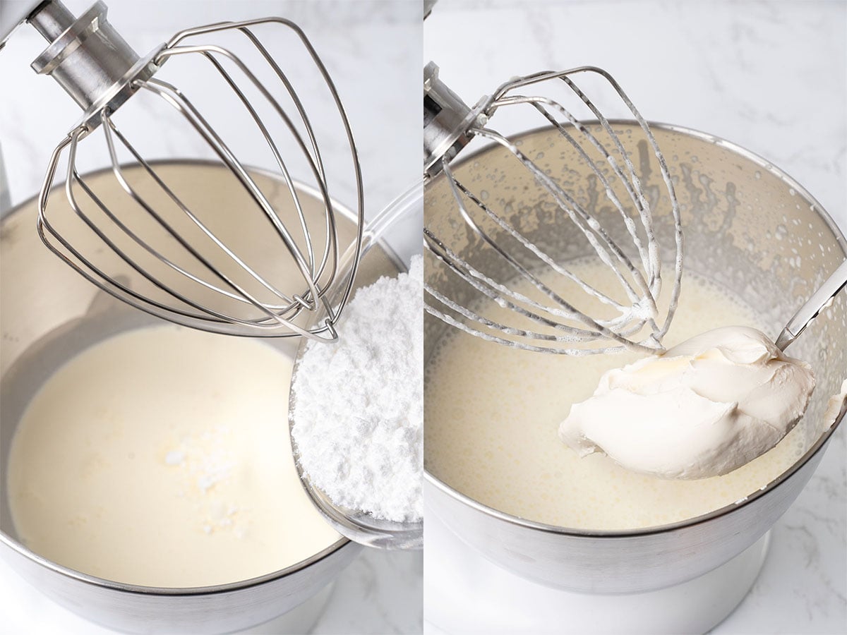 Chantilly whipped cream frosting process