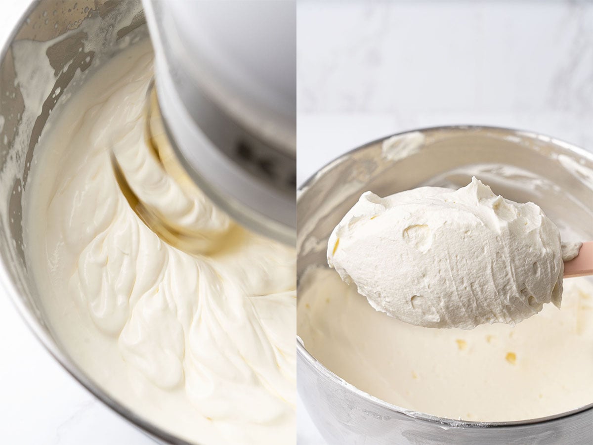 Chantilly whipped cream frosting process