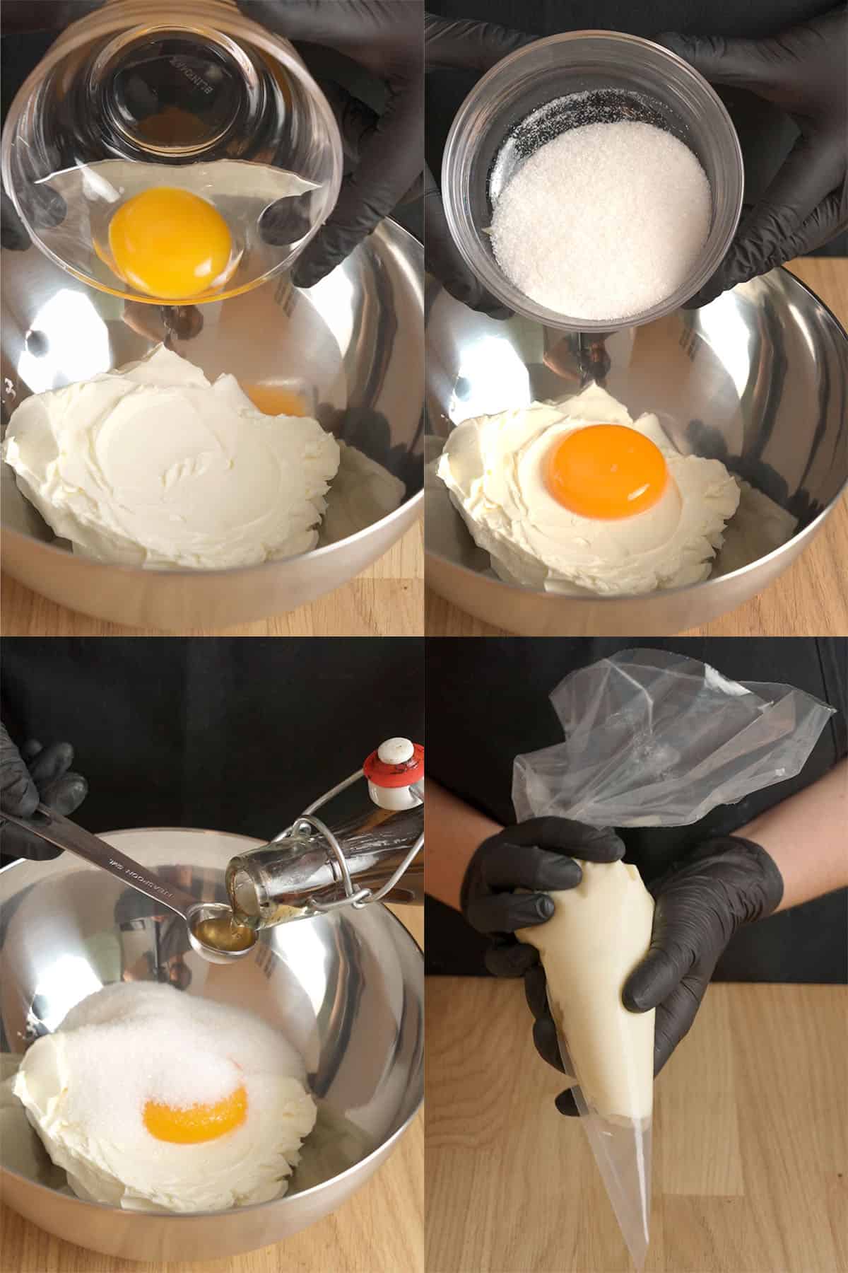 Making the cream cheese filling