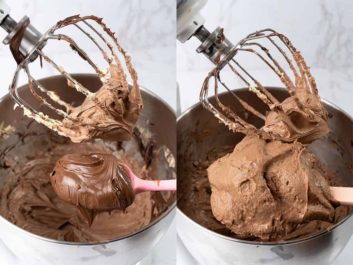Once all the pastry cream is in, continue whipping for about 3 minutes until the cream is light and fluffy, with a pipeable consistency.