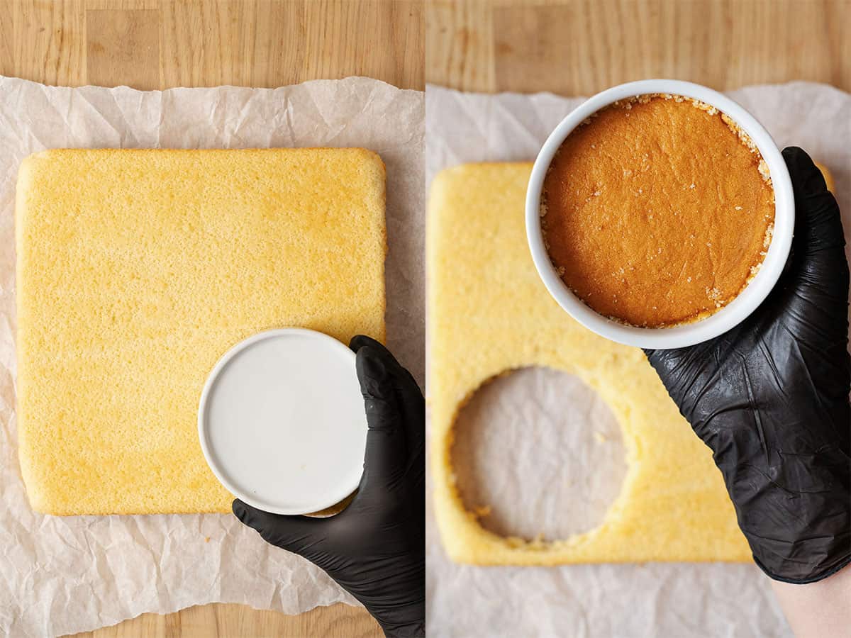 Dot cake assembly.