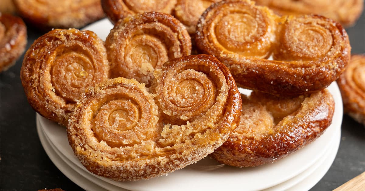 Palmiers on a plate.