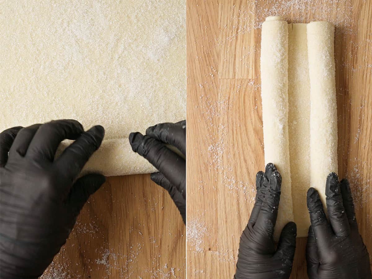 Palmiers rolling method.