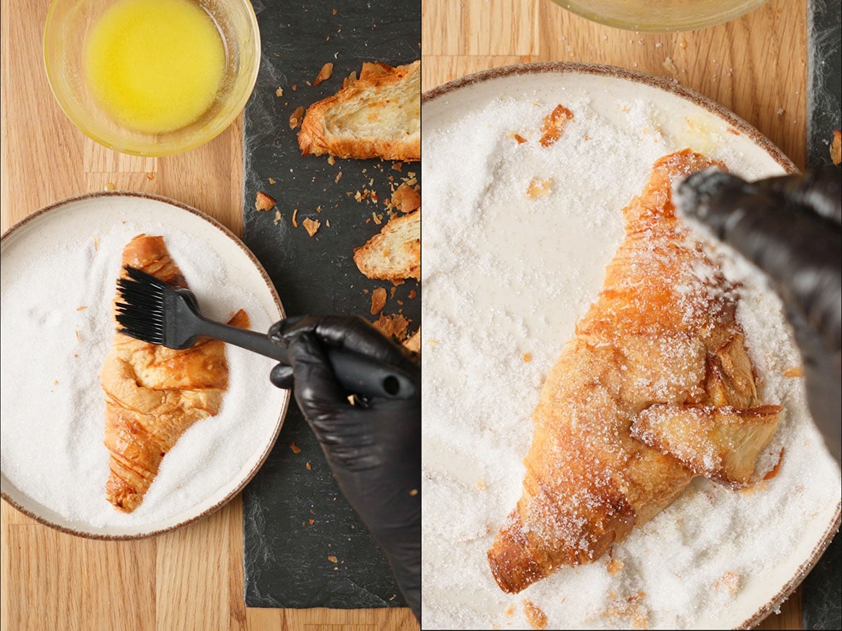 Spread a thin, even layer of softened unsalted butter over both sides