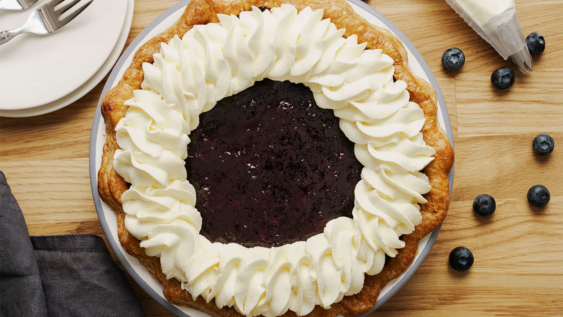 Blueberry Cream Pie.