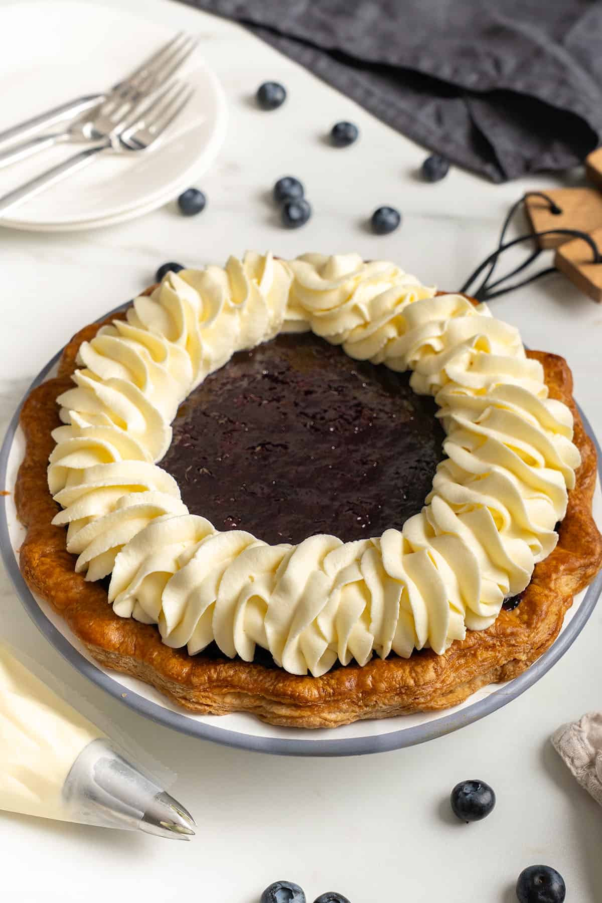 Blueberry Cream Pie.