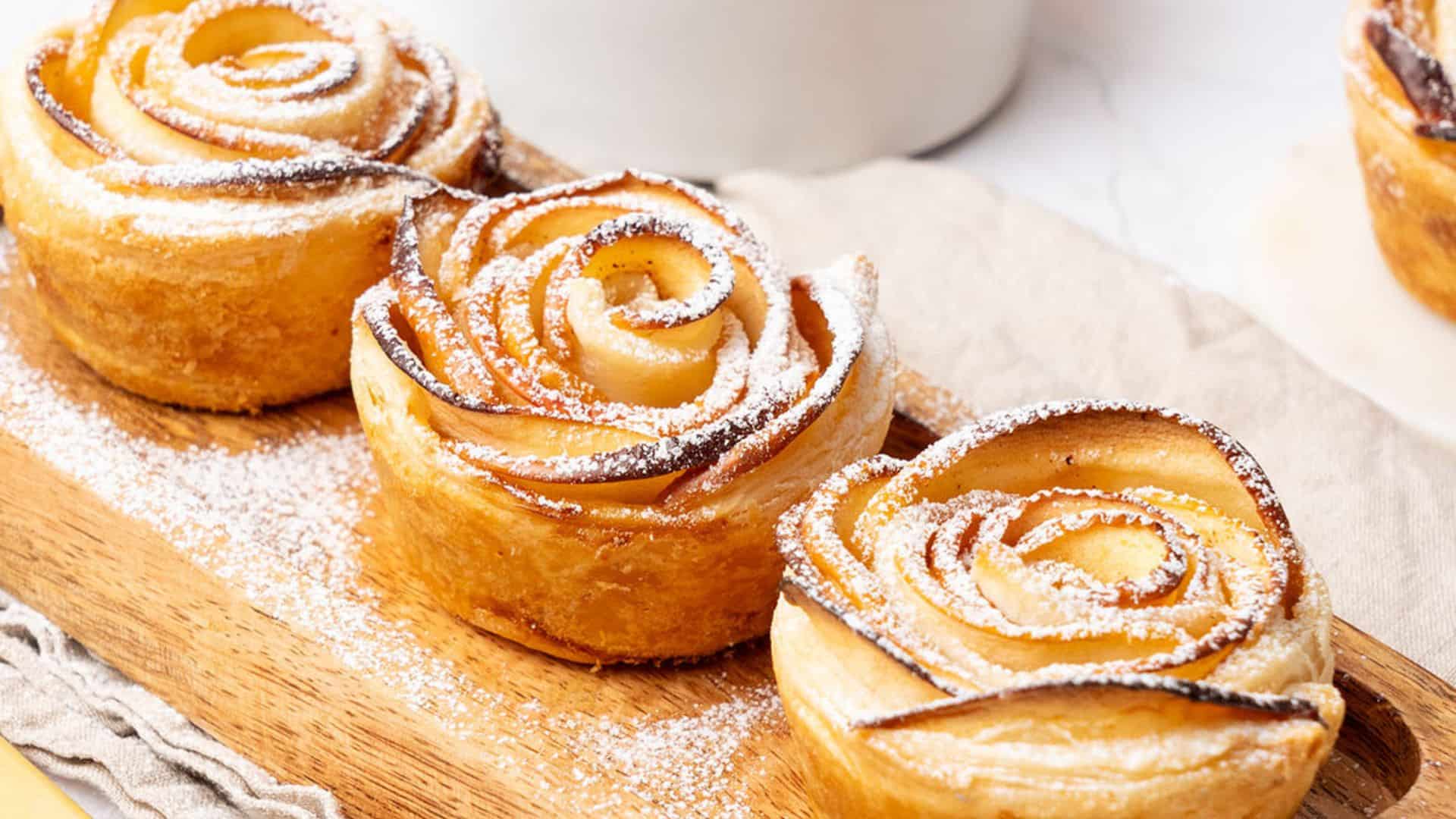 Apple Roses with Puff Pastry