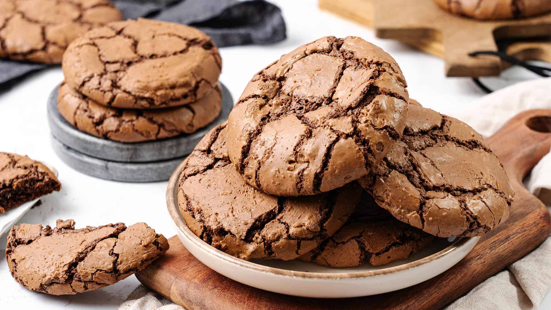 Brownie Cookies on a plate.