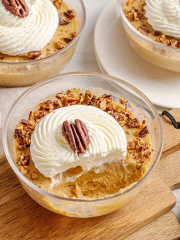 Pumpkin Pudding with pecans.